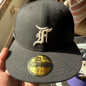 Essentials fear of god Black and Green Cap hat full back